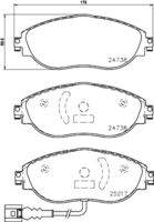 HELLA 8DB355015921 Bremsbelagsatz, Scheibenbremse