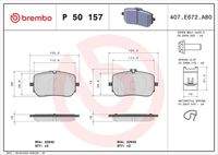 BREMBO P50157 Bremsbelagsatz, Scheibenbremse