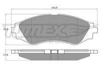 TOMEX Brakes TX1074 Bremsbelagsatz, Scheibenbremse