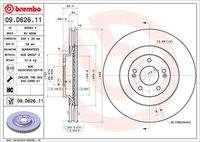 BREMBO 09D62611 Bremsscheibe