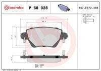 BREMBO P68028 Bremsbelagsatz, Scheibenbremse