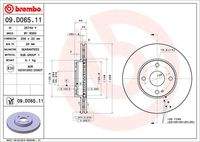 BREMBO 09D06511 Bremsscheibe