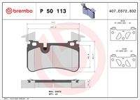 BREMBO P50113 Bremsbelagsatz, Scheibenbremse