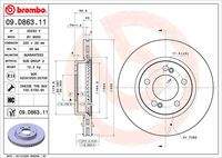 BREMBO 09D86311 Bremsscheibe