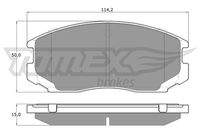 TOMEX Brakes TX1291 Bremsbelagsatz, Scheibenbremse