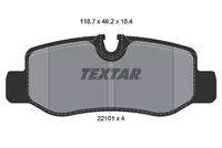 TEXTAR 2210101 Bremsbelagsatz, Scheibenbremse