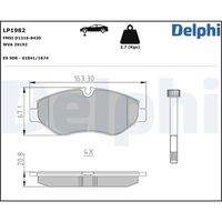 DELPHI LP1982 Bremsbelagsatz, Scheibenbremse