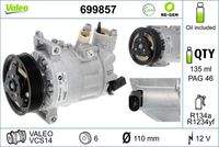 VALEO 699857 Kompressor, Klimaanlage