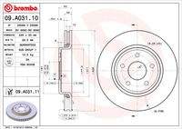 BREMBO 09A03111 Bremsscheibe