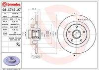 BREMBO 08C74227 Bremsscheibe