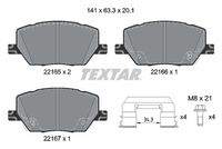 TEXTAR 2216503 Bremsbelagsatz, Scheibenbremse