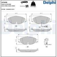 DELPHI LP2698 Bremsbelagsatz, Scheibenbremse