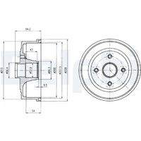DELPHI BF472 Bremstrommel