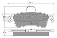 TOMEX Brakes TX1120 Bremsbelagsatz, Scheibenbremse