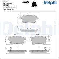 DELPHI LP2295 Bremsbelagsatz, Scheibenbremse