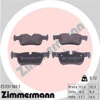 ZIMMERMANN 253311601 Bremsbelagsatz, Scheibenbremse