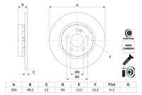 BOSCH 0986479H49 Bremsscheibe