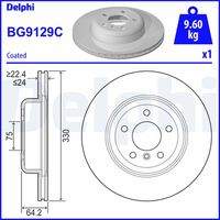 DELPHI BG9129C Bremsscheibe