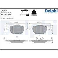 DELPHI LP1869 Bremsbelagsatz, Scheibenbremse