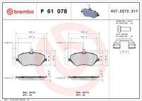 BREMBO P61078 Bremsbelagsatz, Scheibenbremse