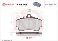 BREMBO P65008 Bremsbelagsatz, Scheibenbremse