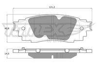 TOMEX Brakes TX1898 Bremsbelagsatz, Scheibenbremse