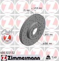 ZIMMERMANN 600322152 Bremsscheibe