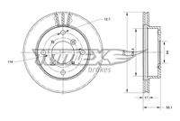 TOMEX Brakes TX7059 Bremsscheibe