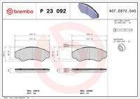 BREMBO P23092 Bremsbelagsatz, Scheibenbremse