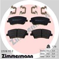 ZIMMERMANN 225181752 Bremsbelagsatz, Scheibenbremse