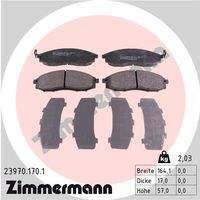 ZIMMERMANN 239701701 Bremsbelagsatz, Scheibenbremse