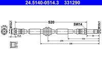 ATE 24514005143 Bremsschlauch