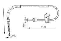 BOSCH 1987482231 Seilzug, Feststellbremse