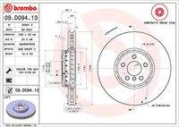 BREMBO 09D09413 Bremsscheibe