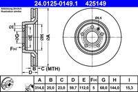 ATE 24012501491 Bremsscheibe