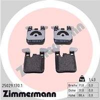 ZIMMERMANN 250291701 Bremsbelagsatz, Scheibenbremse