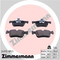 ZIMMERMANN 249121851 Bremsbelagsatz, Scheibenbremse