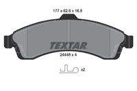 TEXTAR 2444801 Bremsbelagsatz, Scheibenbremse