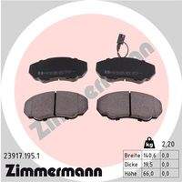 ZIMMERMANN 239171951 Bremsbelagsatz, Scheibenbremse