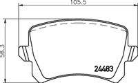 HELLA 8DB355025331 Bremsbelagsatz, Scheibenbremse