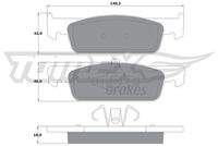 TOMEX Brakes TX1694 Bremsbelagsatz, Scheibenbremse