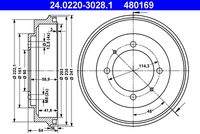 ATE 24022030281 Bremstrommel