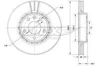 TOMEX Brakes TX7027 Bremsscheibe