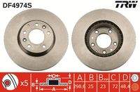 TRW DF4974S Bremsscheibe