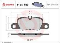 BREMBO P65020 Bremsbelagsatz, Scheibenbremse