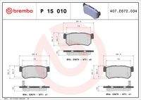 BREMBO P15010 Bremsbelagsatz, Scheibenbremse