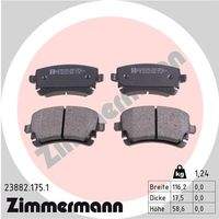 ZIMMERMANN 238821751 Bremsbelagsatz, Scheibenbremse