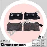 ZIMMERMANN 237561552 Bremsbelagsatz, Scheibenbremse