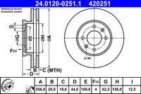 ATE 24012002511 Bremsscheibe