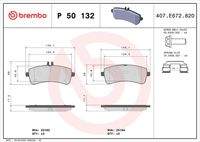BREMBO P50132 Bremsbelagsatz, Scheibenbremse